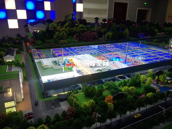 人工濕地污水處理沙盤模型