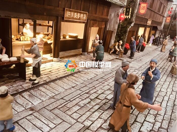 超逼真的場景微縮老街沙盤模型