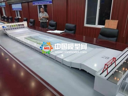 河道倒虹吸導流施工沙盤模型