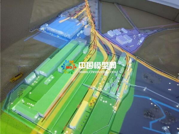 鋼鐵廠沙盤模型，投影電子沙盤
