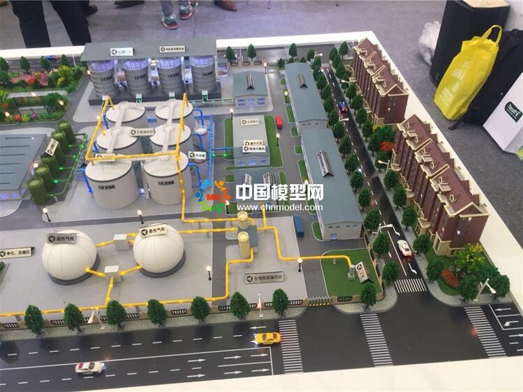 有機廢棄物處理沙盤模型，沼氣工程模型