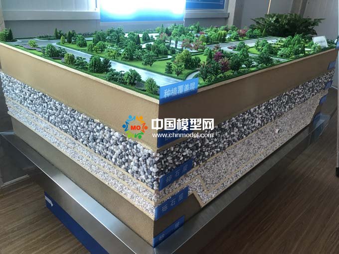 海綿城市生物滯留演示沙盤模型