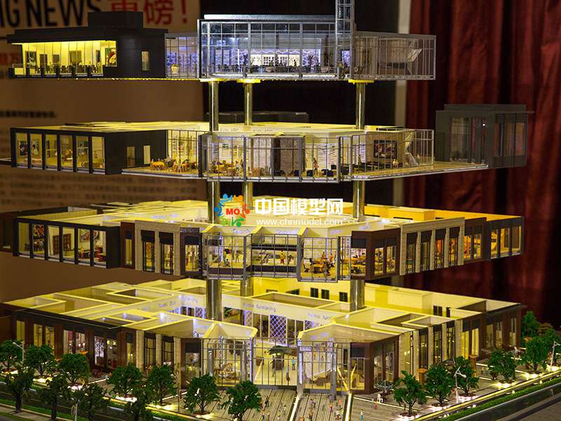 商業多層升降沙盤模型