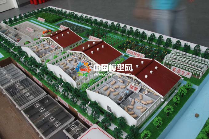 有機肥生產沙盤，生態循環污水處理沙盤模型