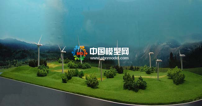清潔能源之風力發電場沙盤模型