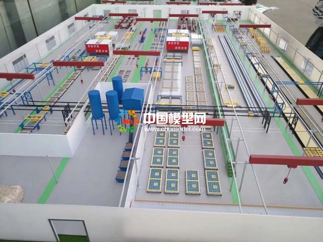 混凝土預制件生產線沙盤模型， 裝配式建筑沙盤模型