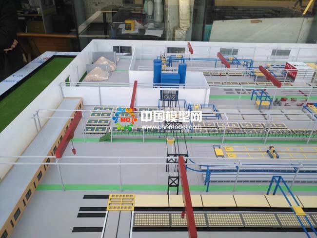 混凝土預制件生產線沙盤模型， 裝配式建筑沙盤模型