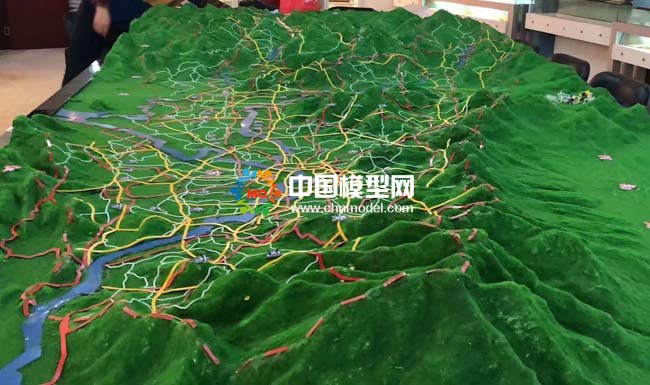 湖北公路局轄區路網沙盤模型