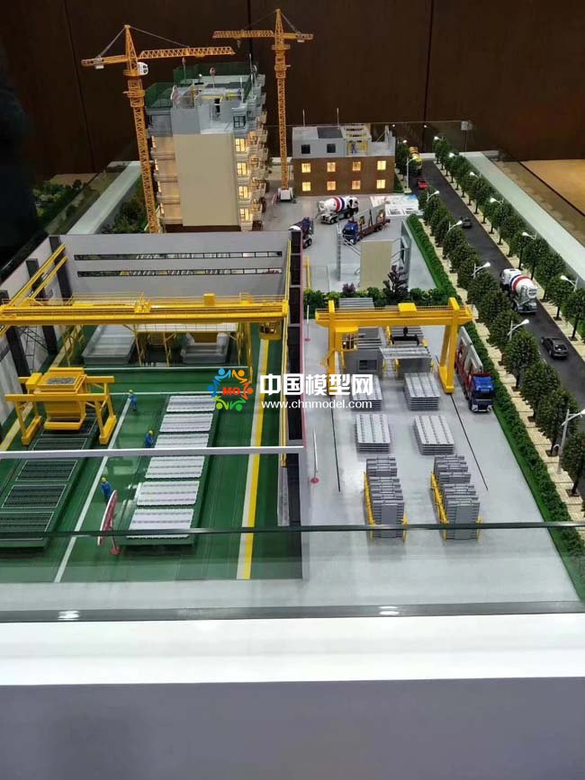 裝配式建筑???????PC混凝土預(yù)制件工廠沙盤(pán)模型