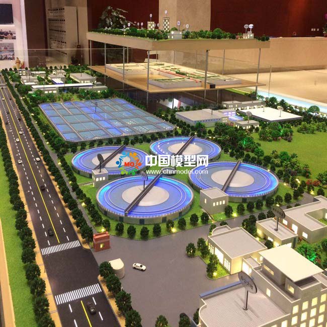 大型污水處理廠沙盤(pán)模型