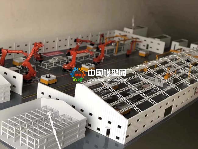 聯通5G機器人智慧工廠沙盤模型