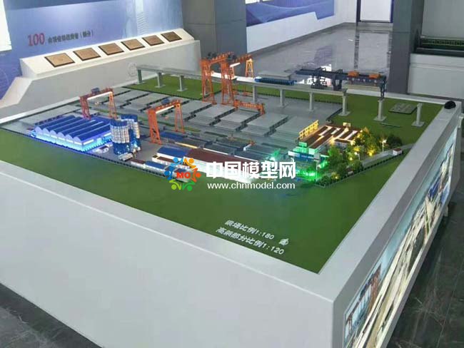 中鐵十局預(yù)制梁場沙盤模型