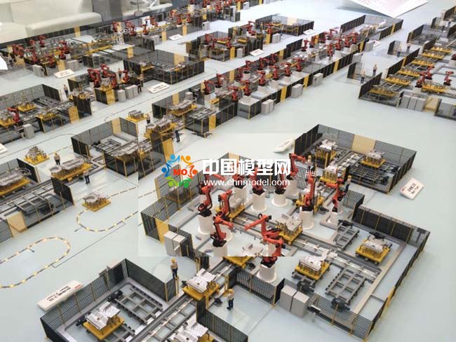 工業機器人汽車生產線沙盤模型