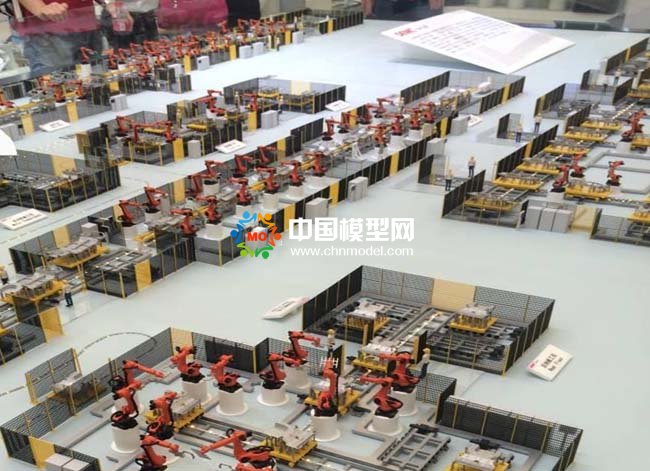 工業機器人汽車生產線沙盤模型