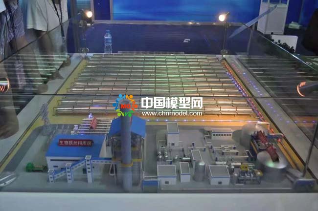 混合熱發(fā)電系統(tǒng)槽式太陽(yáng)能熱發(fā)電沙盤(pán)模型