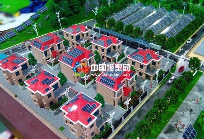太陽(yáng)能生態(tài)綠色新農(nóng)村規(guī)劃沙盤(pán)模型