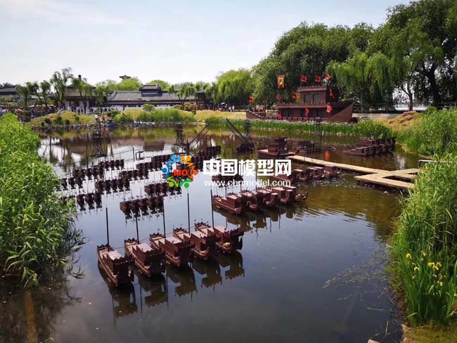 火燒赤壁微縮場(chǎng)景沙盤(pán)模型