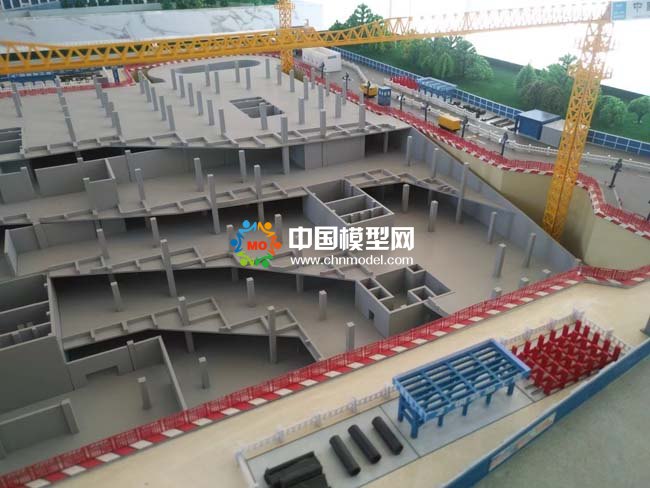 現代化建筑工地施工場景沙盤模型