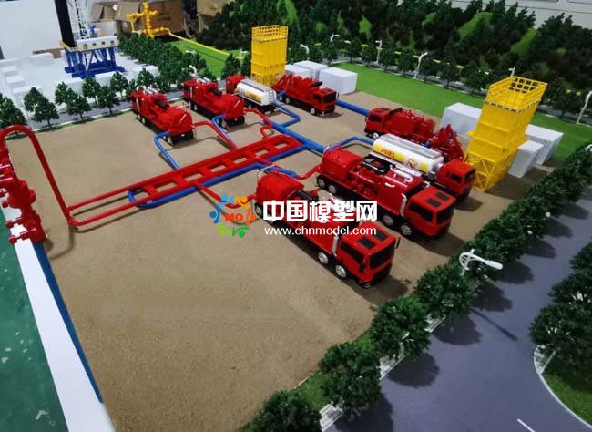 天然氣開采流程作業運輸加氣站沙盤模型