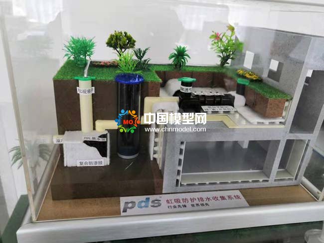 虹吸防護排水收集系統沙盤模型