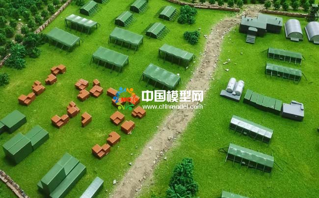 部隊(duì)訓(xùn)練營(yíng)地沙盤模型