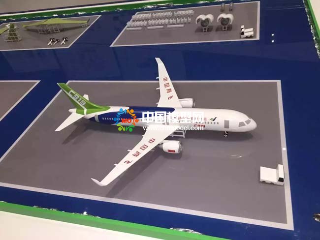 中國商飛C919大型客機總裝制造中心沙盤模型