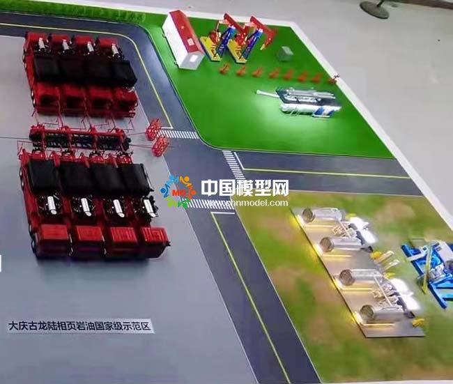 頁(yè)巖油開采沙盤模型
