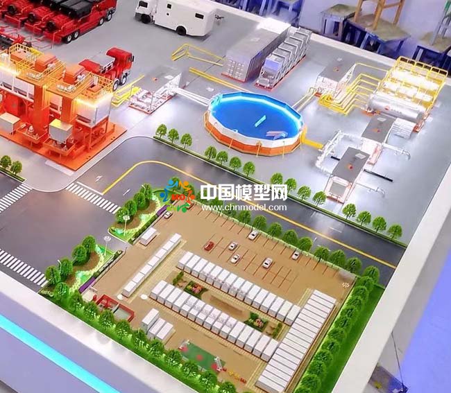 頁(yè)巖油開采沙盤模型