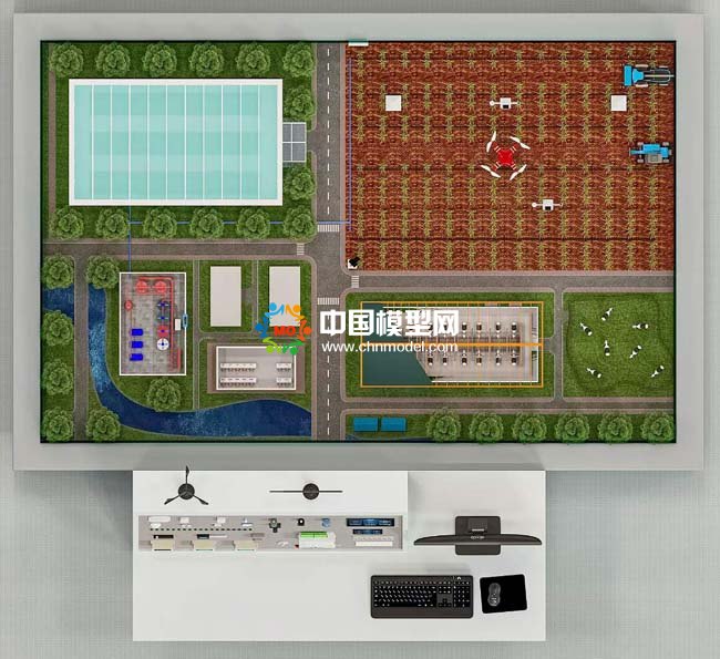 智慧農業教學實驗平臺沙盤模型效果圖