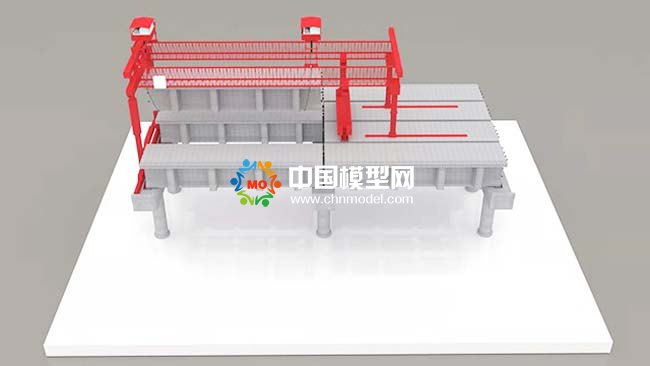 橋梁預制梁施工工藝沙盤模型