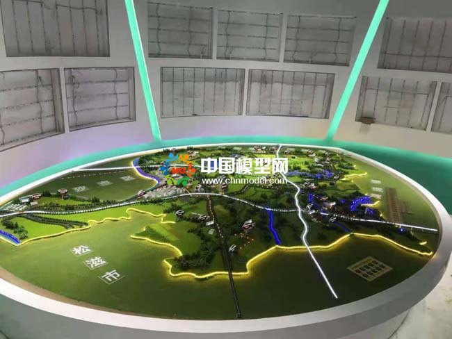 農村生活垃圾收集轉運系統沙盤模型