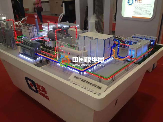 熱電冷節能循環系統沙盤模型