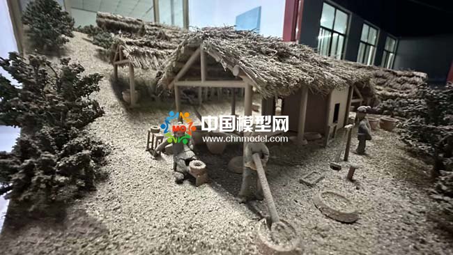 長沙窯銅官陶瓷燒制技藝復原場景沙盤模型