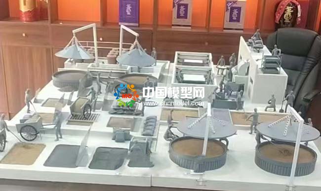 中國傳統白酒釀造工藝沙盤模型
