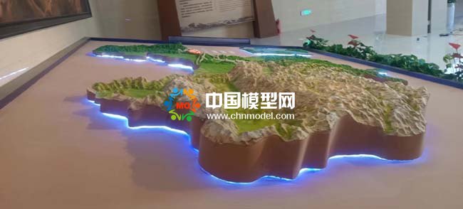 中國長城分布示意沙盤模型