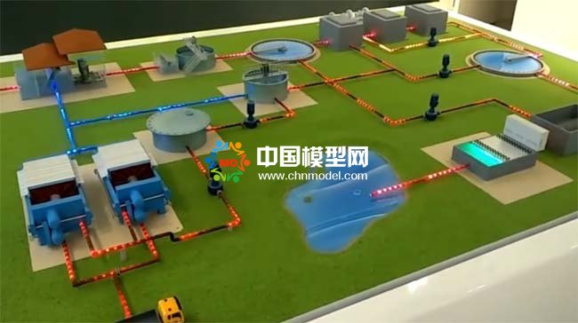 污水處理工序沙盤模型