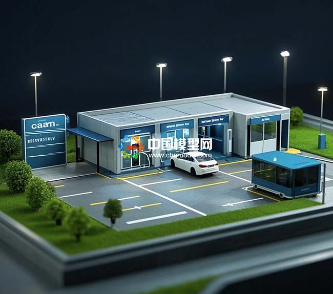 換電站沙盤模型，生動展現換電站全貌
