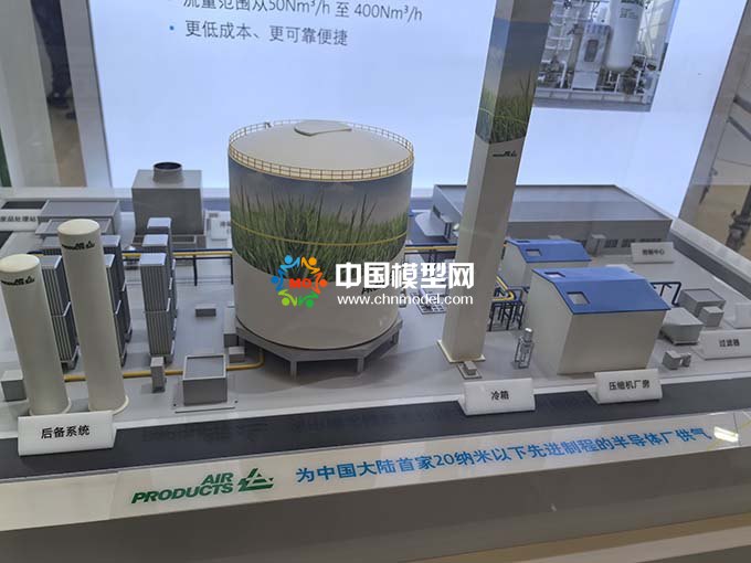 空氣產品半導體廠的供氣解決方案沙盤模型
