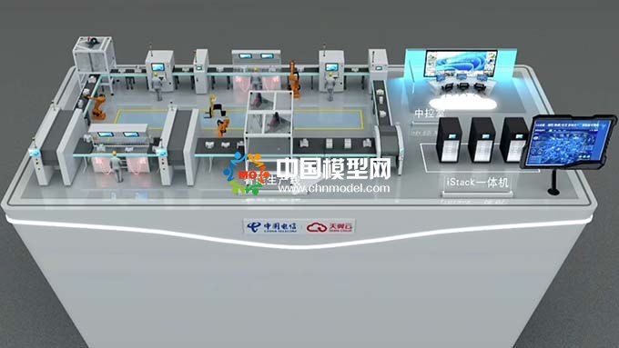 天翼云智能生產線沙盤模型