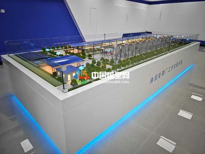 油泥處理廠工藝流程沙盤模型