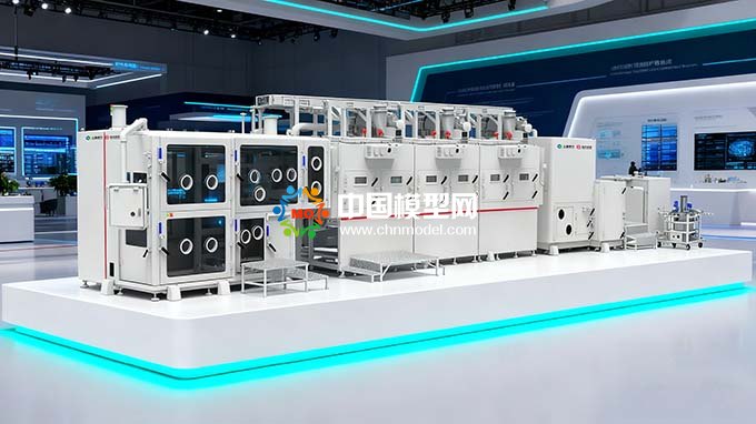 固態(tài)電池裝備模型電池自動組裝線模型