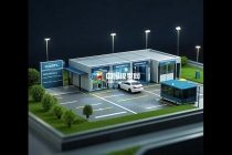 換電站沙盤模型，生動展現(xiàn)換電站全貌